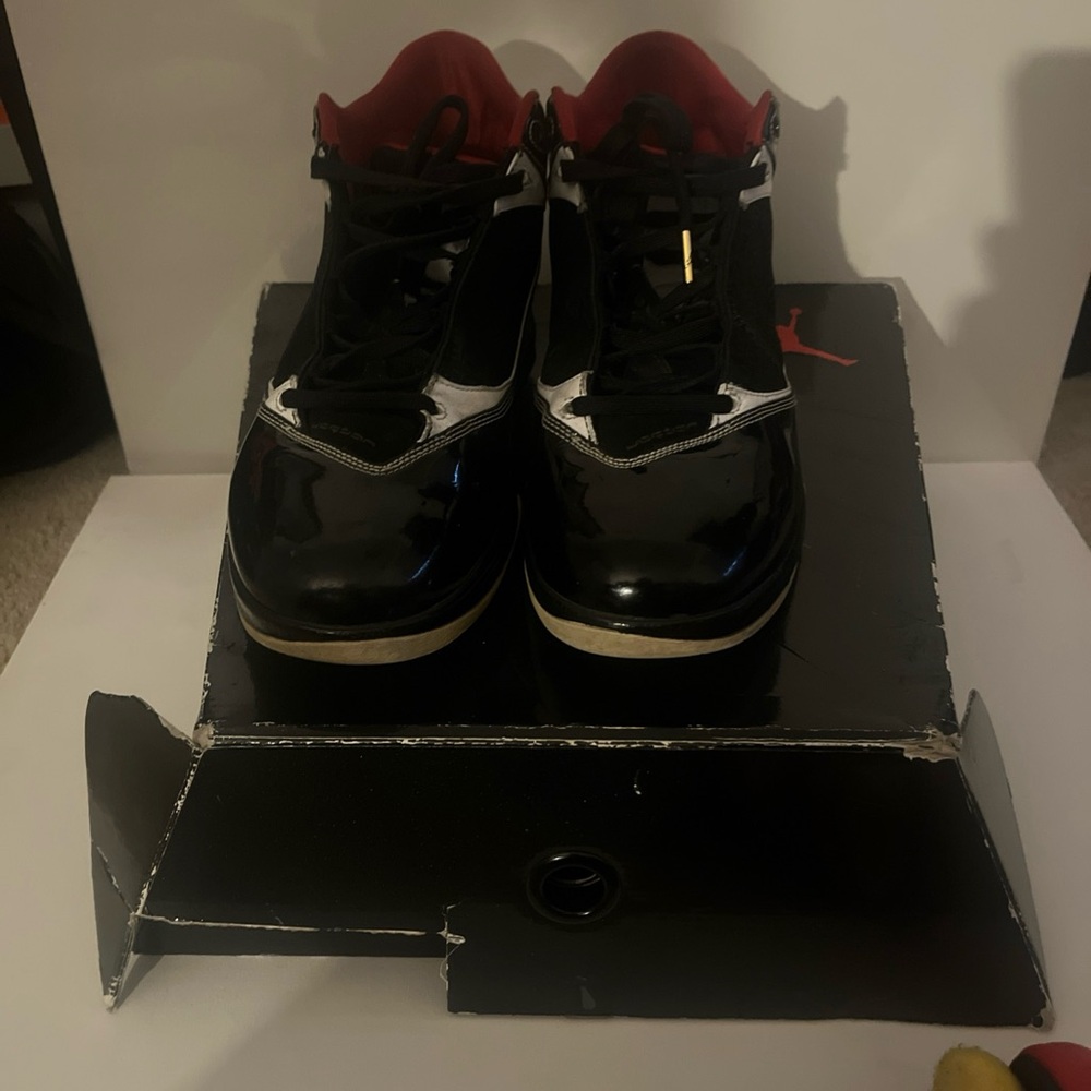 Jordan Black and Red Sneakers